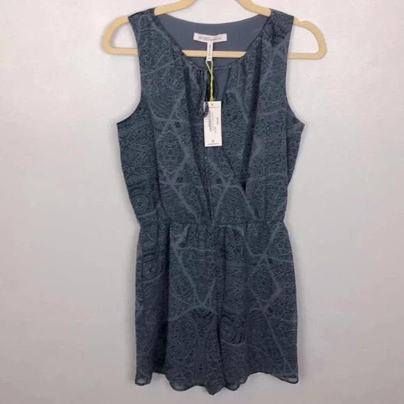 NWT BCBGeneration Sleeveless Print Pockets Lined Romper Size XS - Picture 1 of 8
